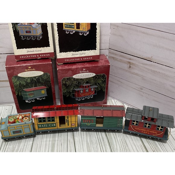 Hallmark Keepsake Yuletide Central Train- Pressed Tin #2 #3 #4 #5 - Picture 3 of 16